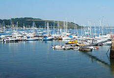View of Falmouth Harbour from Harbour's Reach selfcatering waterfront holiday accommodation