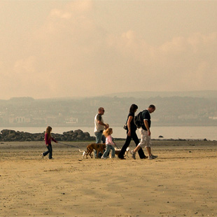 Marazion Beach - a stone's throw from Gillan Cottage - the perfect place for a self catering holiday in Cornwall