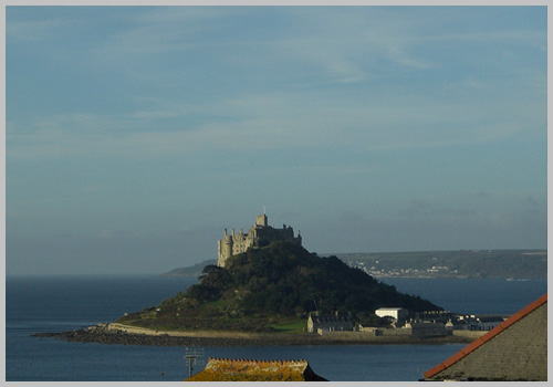 St. Michael's Mount. View from Gillan Cottage, Marazion Holiday Cottage - self catering holiday cottage, West Cornwall